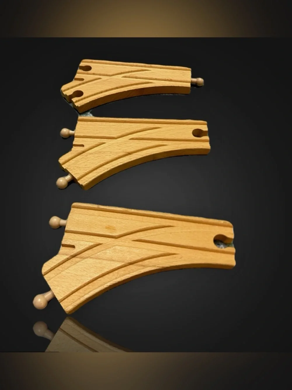 Thomas & Friends Wooden Train Track Curved Connectors - Brown